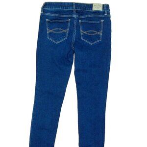 ABERCROMBIE FITCH SUPER SKINNY JEANS WOMENS 4S DARK BLUE STRETCH DENIM 27x29